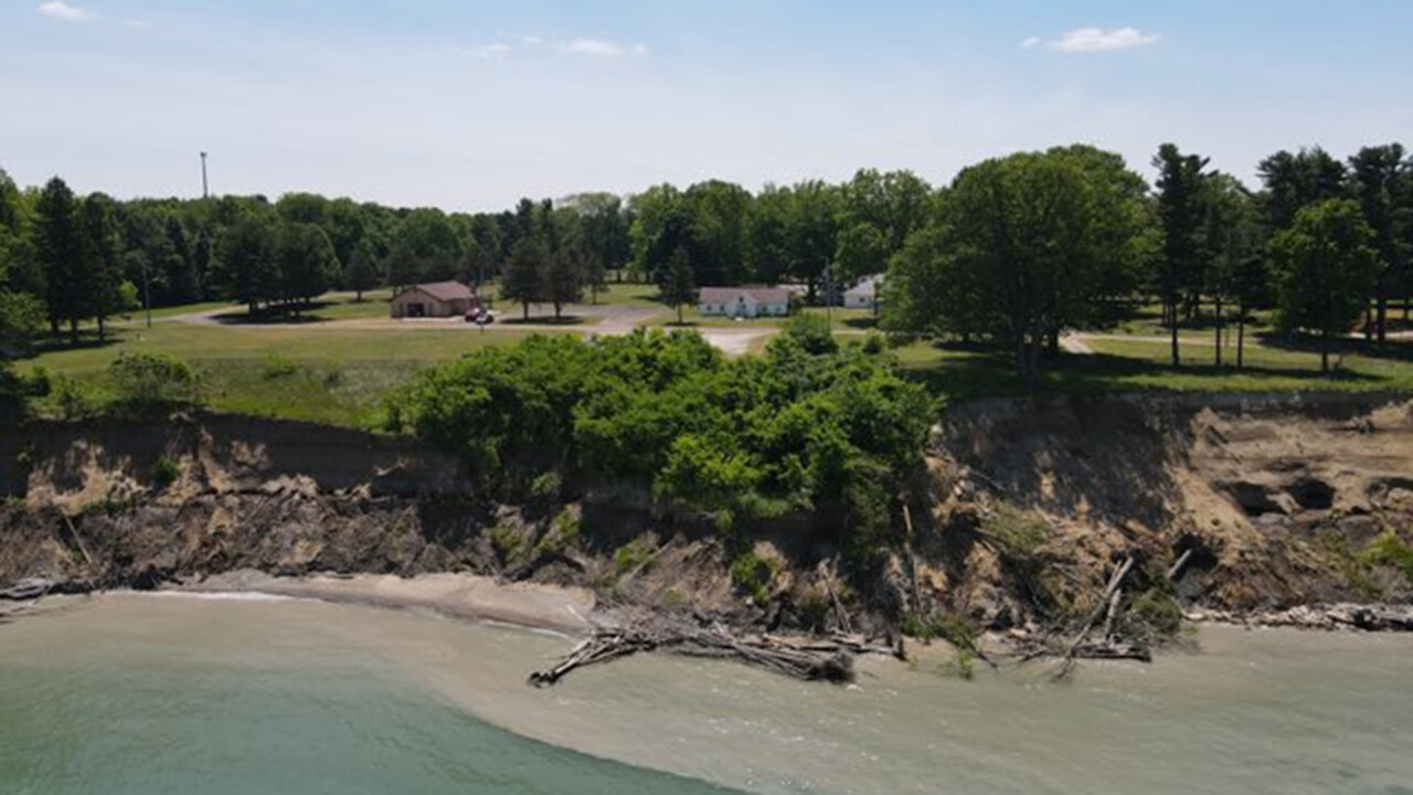 Drone view of Stanton Bluff Park. 